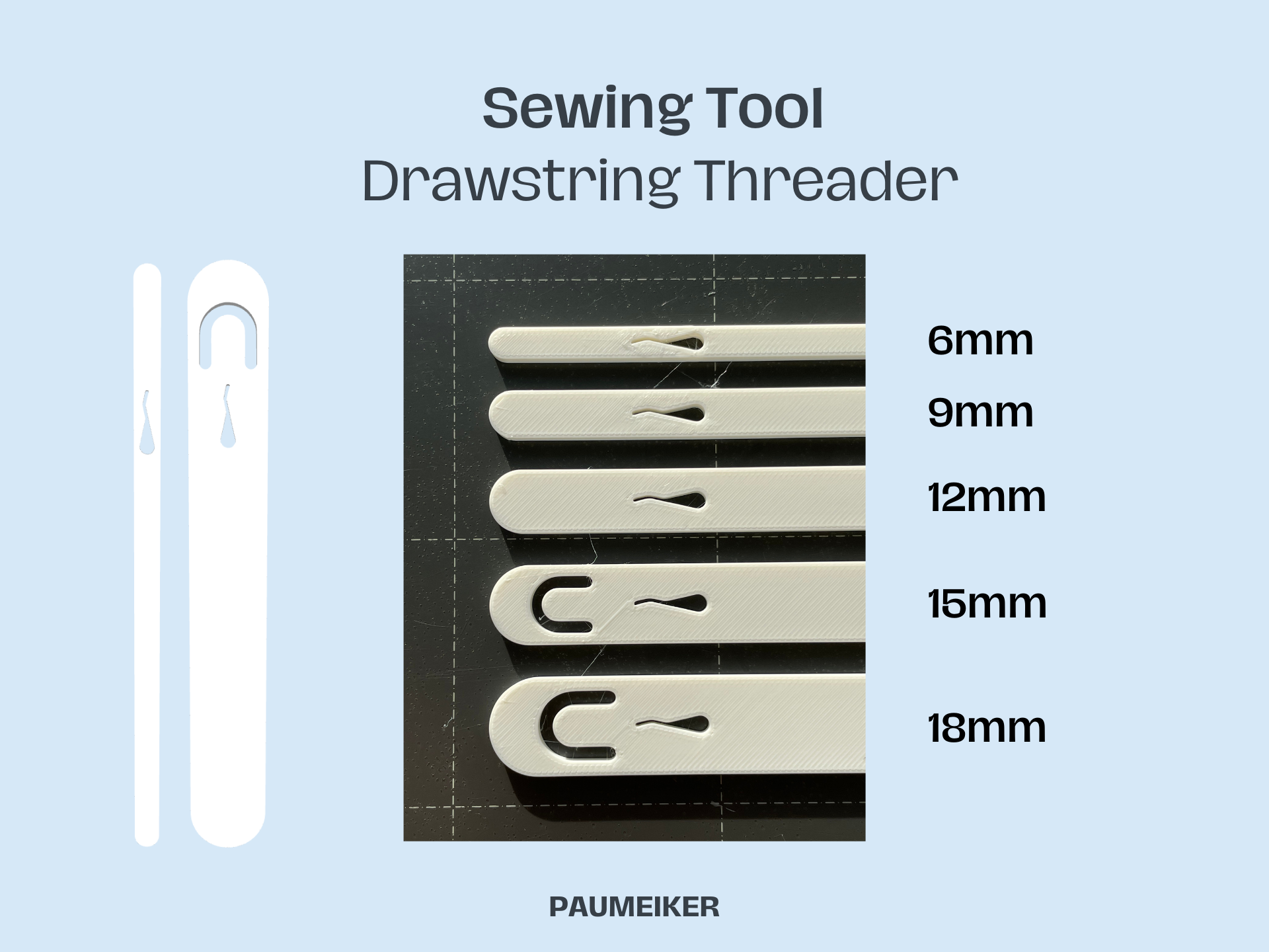 Miniatura 3 do modelo 3D Sewing Tool: Drawstring Threader