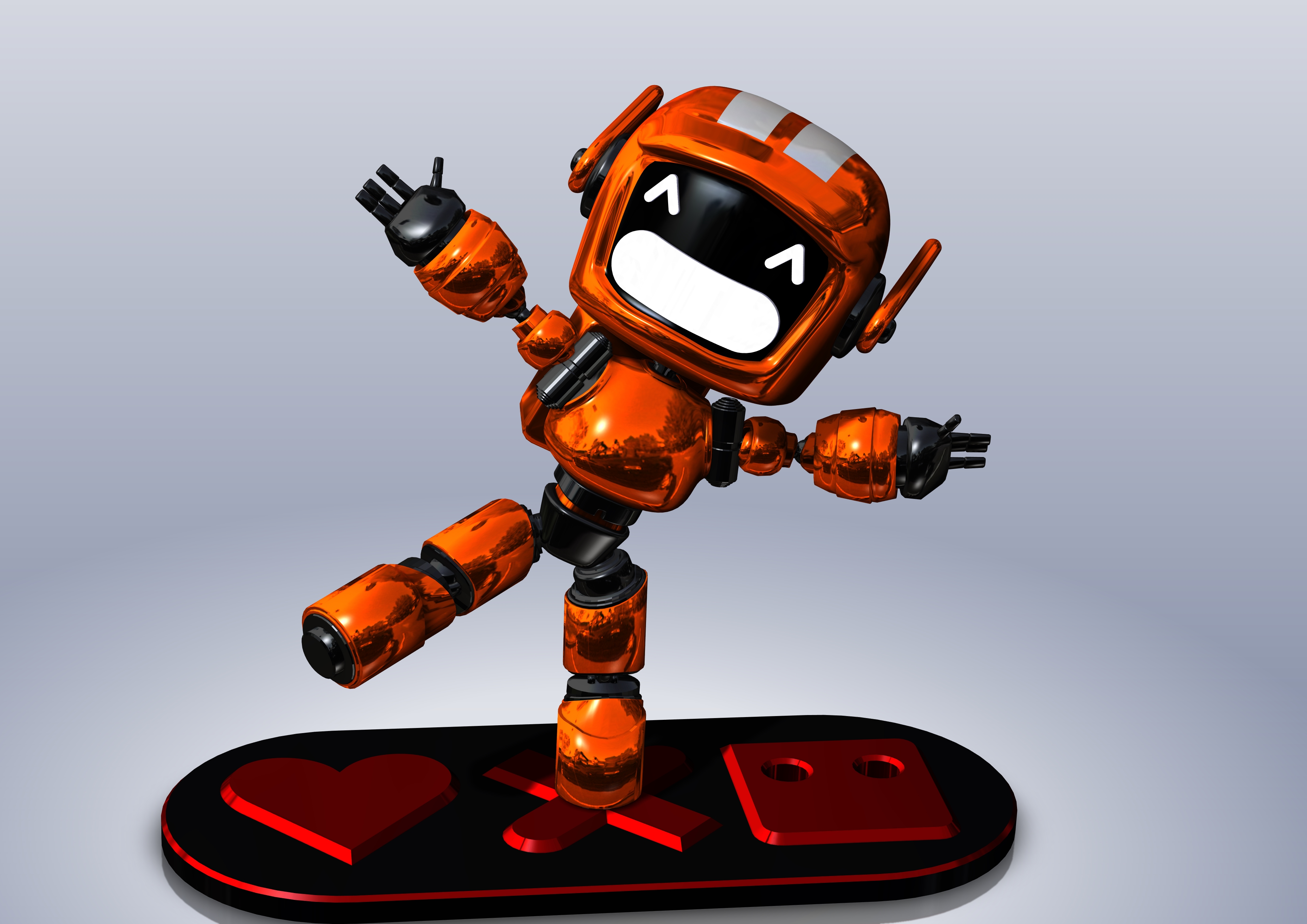 K Vrc Orange Robot Love Death And Robots By 3dxav Download Free Stl Model 5647