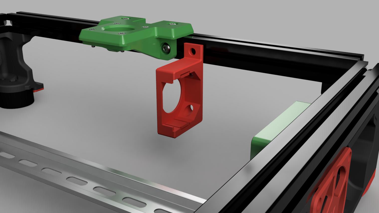 Shelly Plus 2PM vertical extrusion mount for Voron Trident / 2.4 + wiring diagram 3D model thumbnail