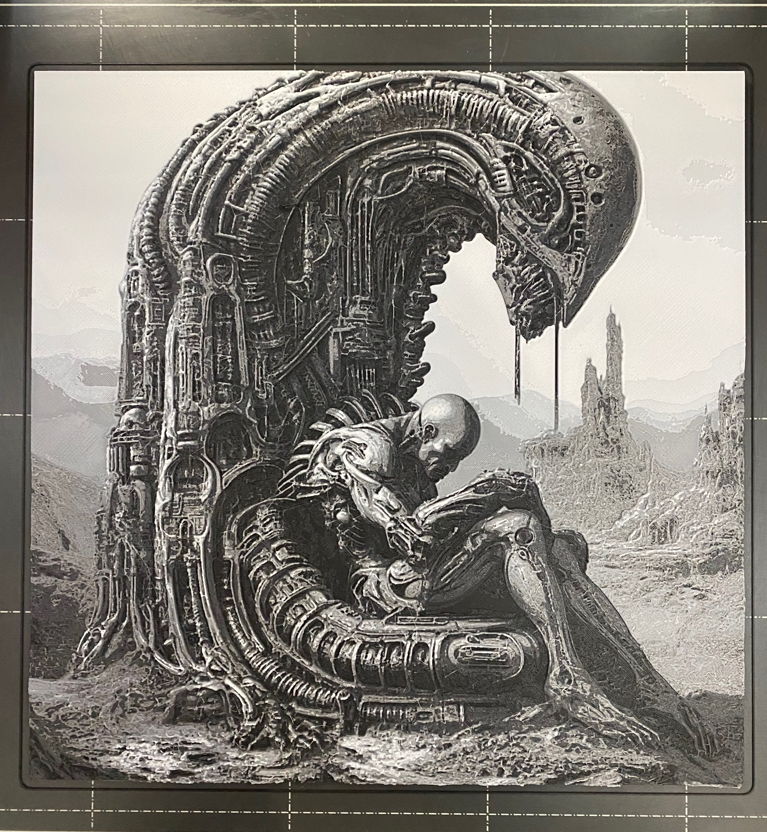 Dystopian Overlord - Hueforge, HR Giger inspired