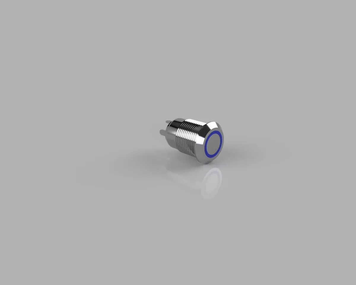 12mm Push Button with Ring Light by 3DMadLab | Download free STL model ...