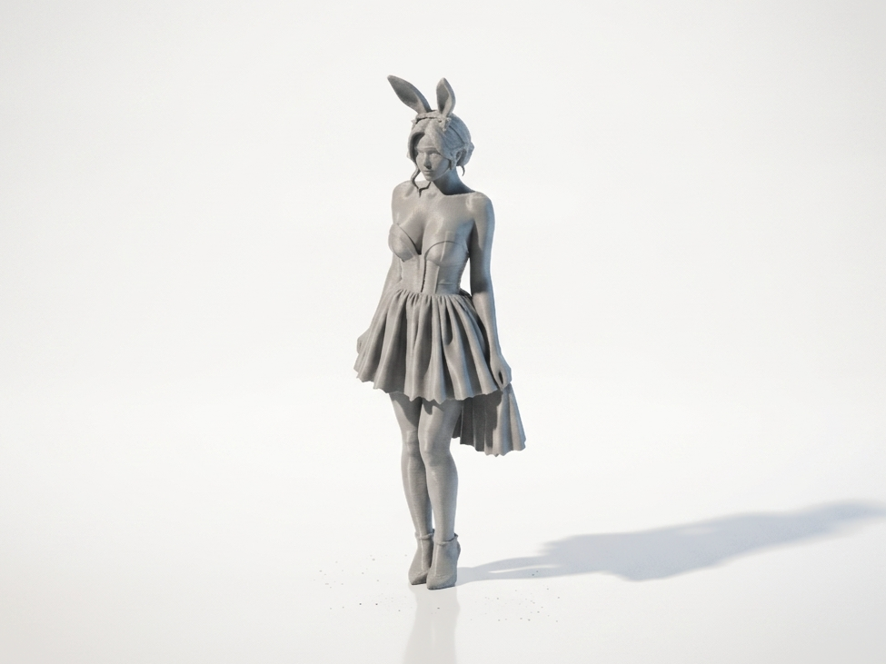 Cute Bunny Girl Figurine Chibi Anime 3D Printable