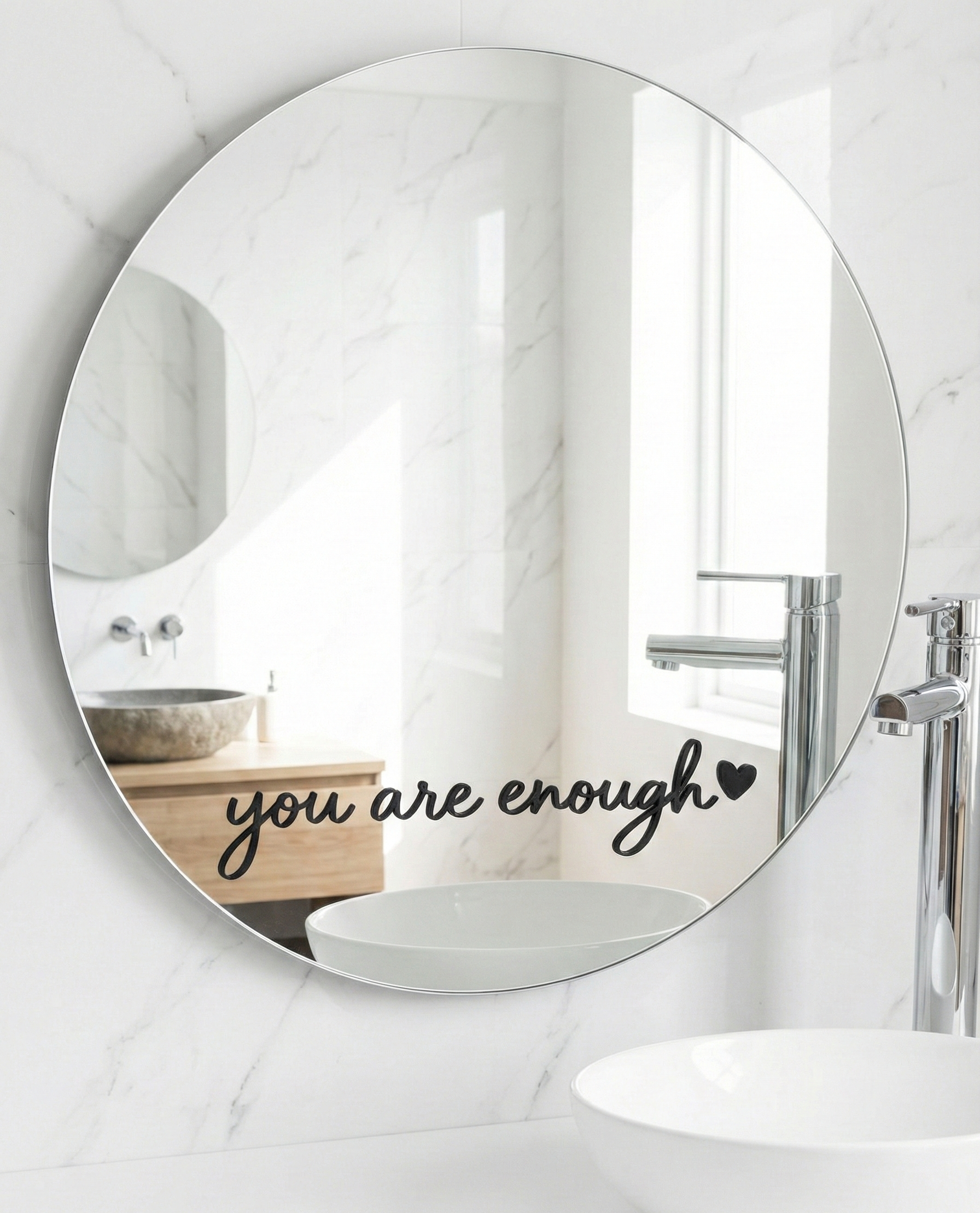 Mirror & Wall Art - "You Are Enough ♡" Selfcare