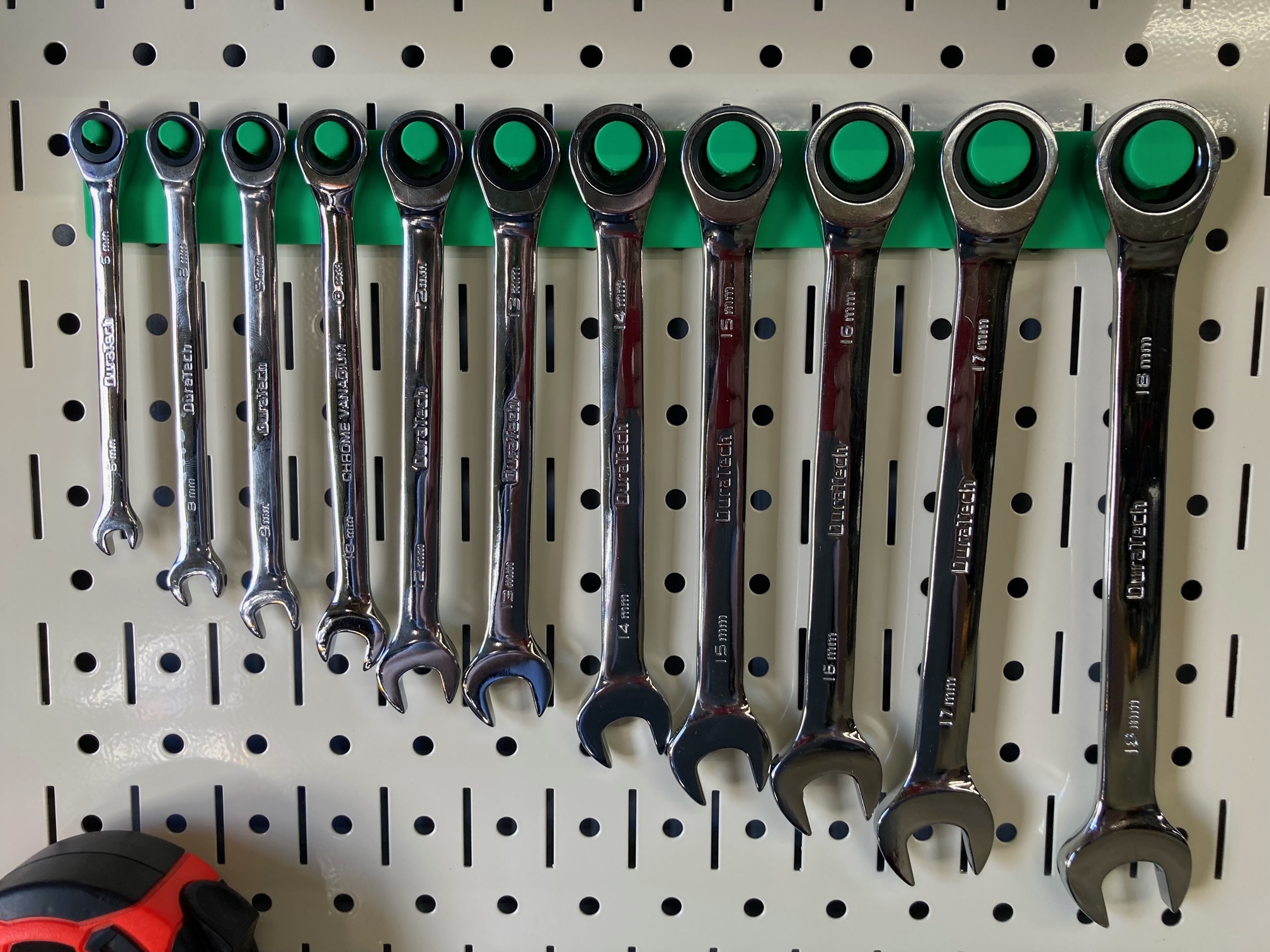 Pegboard Ratchet Wrench Holder by Sherlock_Ohms Download free STL