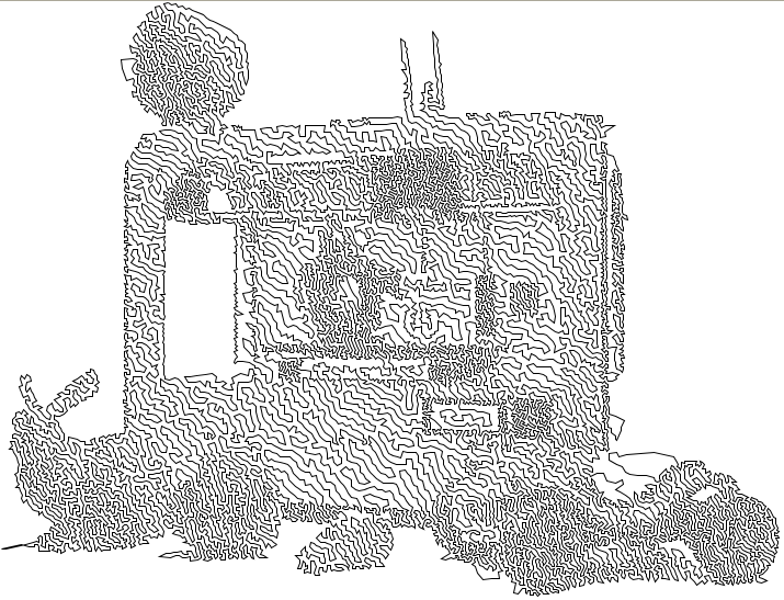 MakerBot Replicator TSP Single Line Drawing
