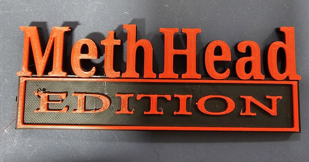 Meth Head edition Emblem by kent wilson | Download free STL model ...