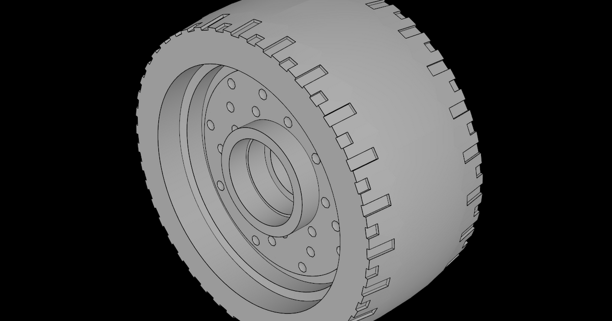 Lego Compatible (72206.dat) Wheel 11 x 24 with Integral Tyre by thall72 ...