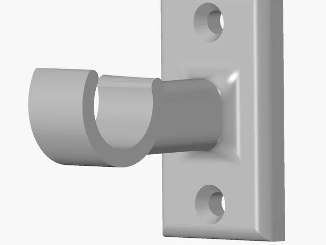 Curtain bracket (with mounting holes); Gardinenhaken (mit Bohrlöchern)