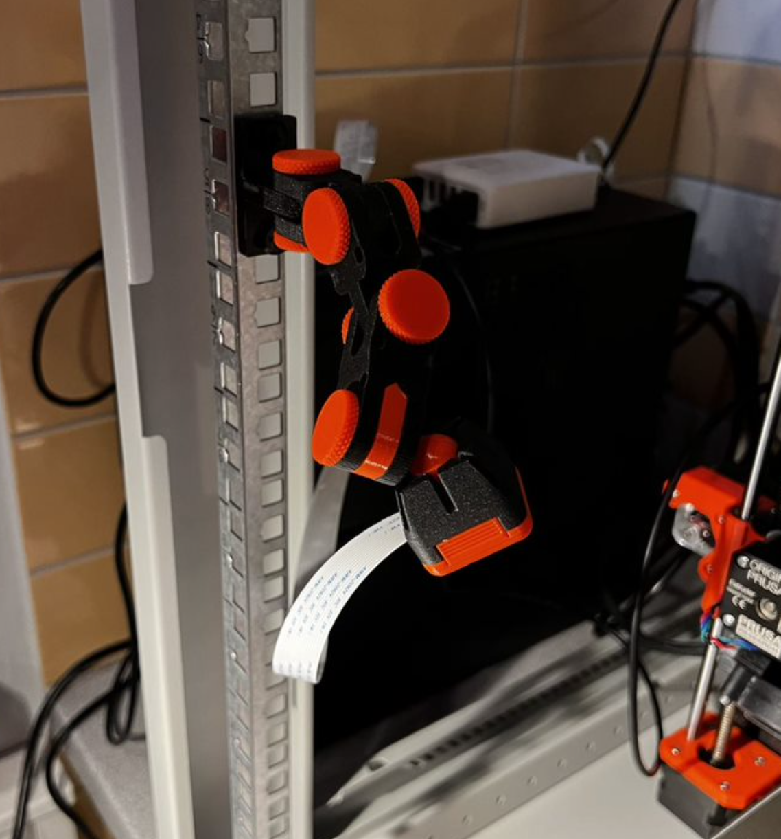Server Rack Mount Segment For Articulating Raspberry PI Cam