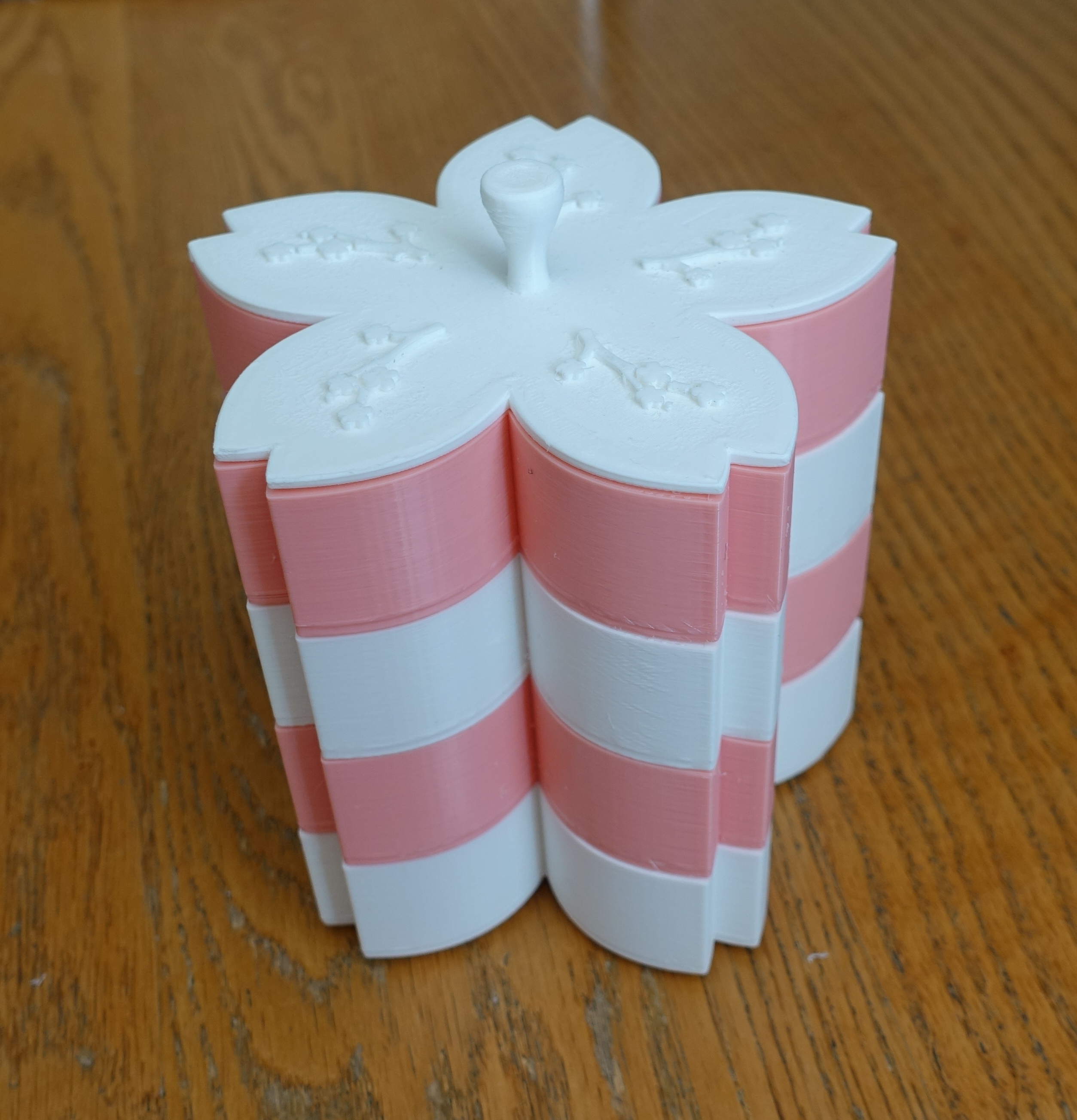 Stackable Sakura Cherry Blossom Trays with lid