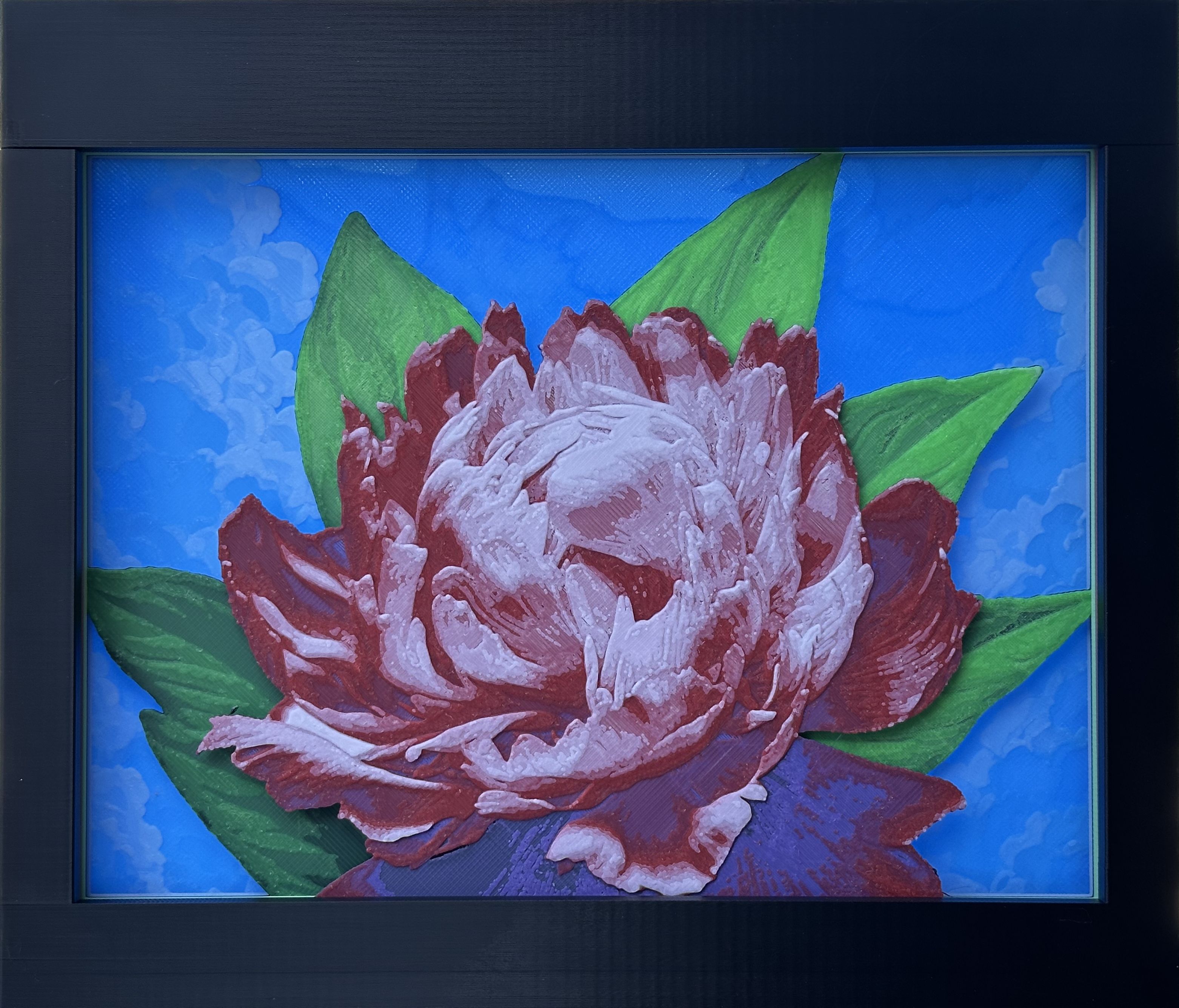 Peony Shadow Box