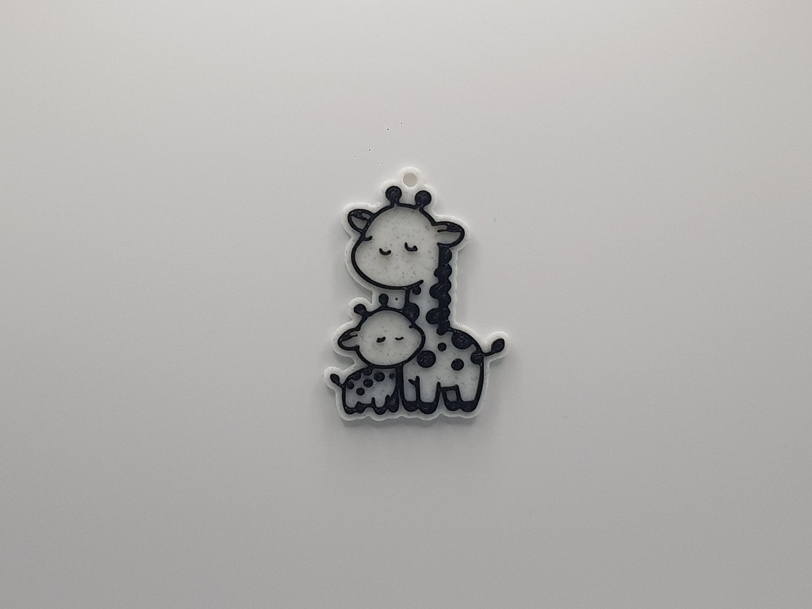 Mother Giraffe and Son Keychain