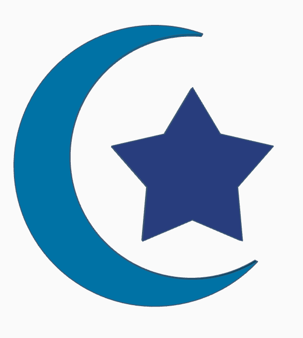 Crescent moon and 5 sided star for hari raya by makeit e library