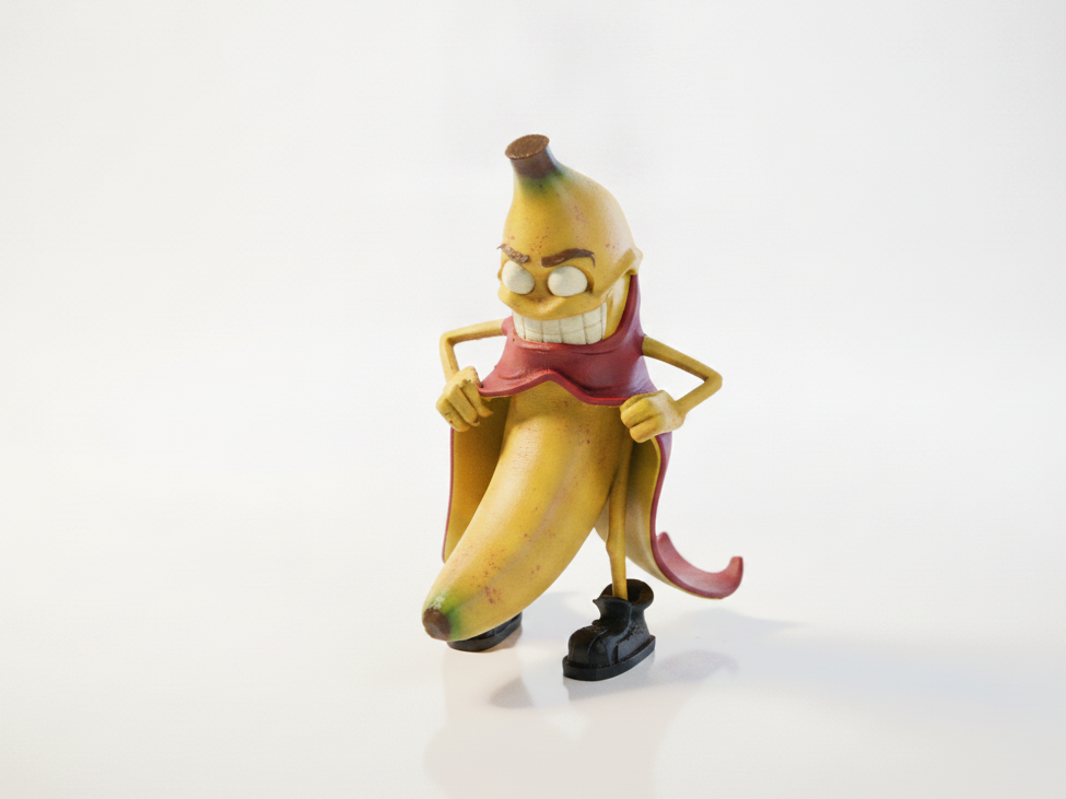 Naked Banana Figurine Novelty Desk Art 3D Printable