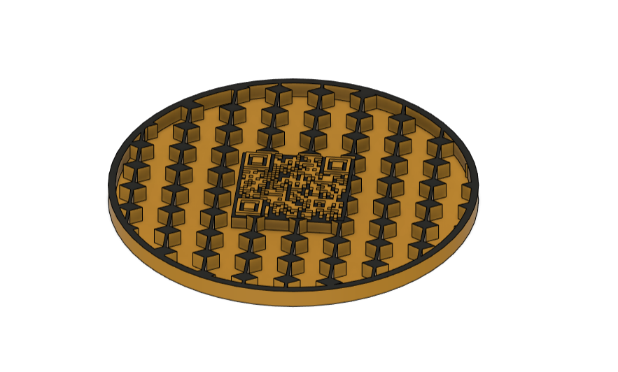 Miniatura 2 do modelo 3D QR Code Coaster