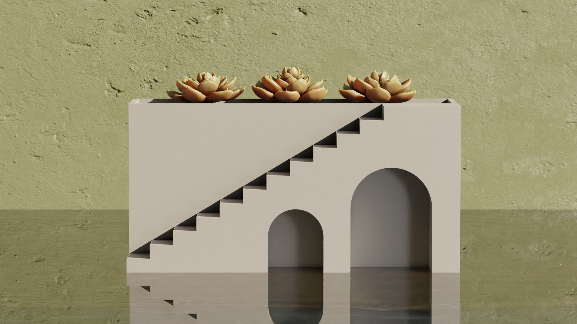 Modern Stairs Arc Pot Plant - Home Decoration
