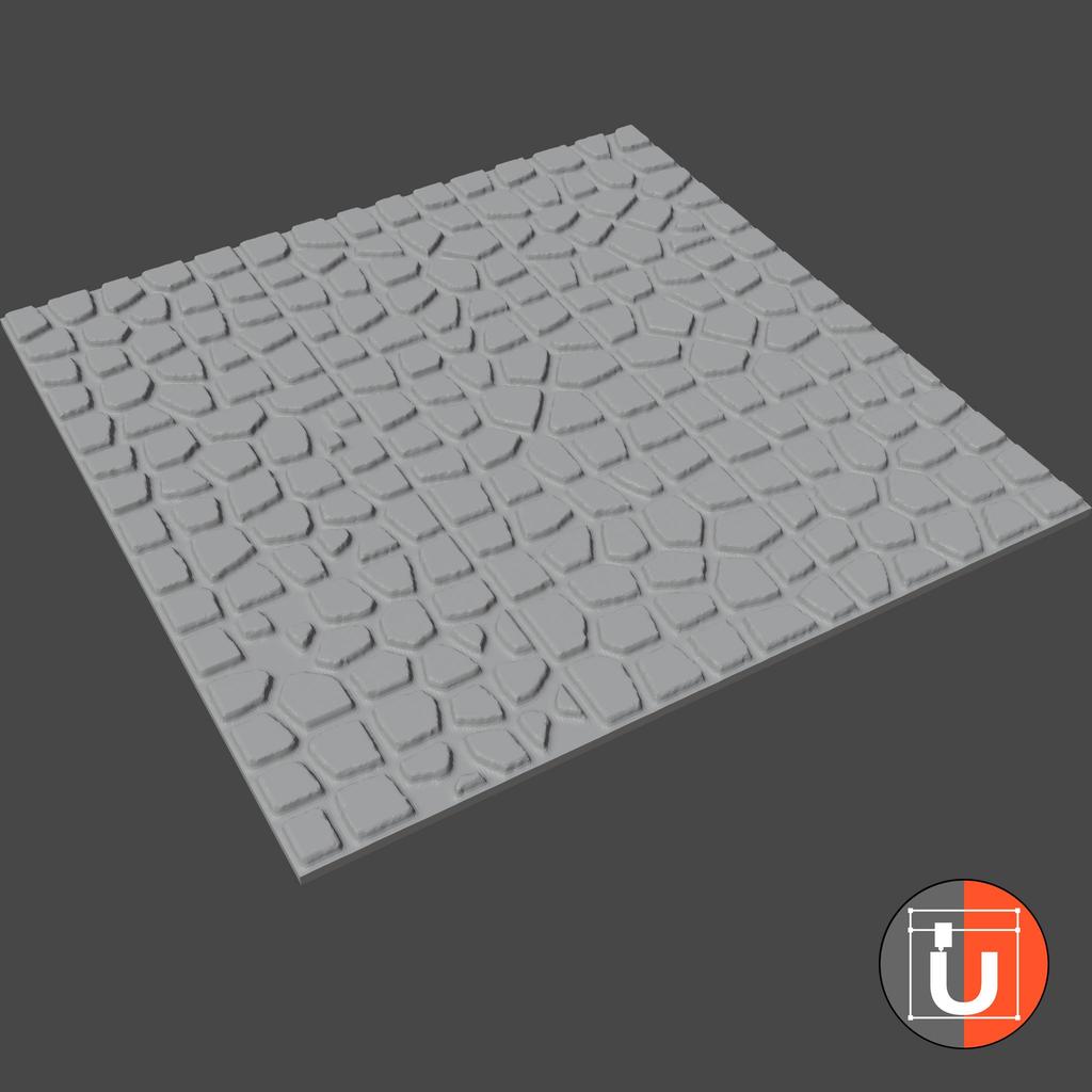 Flat Dungeon - Small Regular Cobblestone Tiles