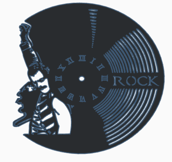 Queen vinyl wall clock