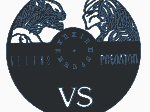 alien vs Predator wall clock
