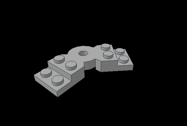 Lego Compatible 79846.dat - Plate 2 x 6 x 2/3 Bent