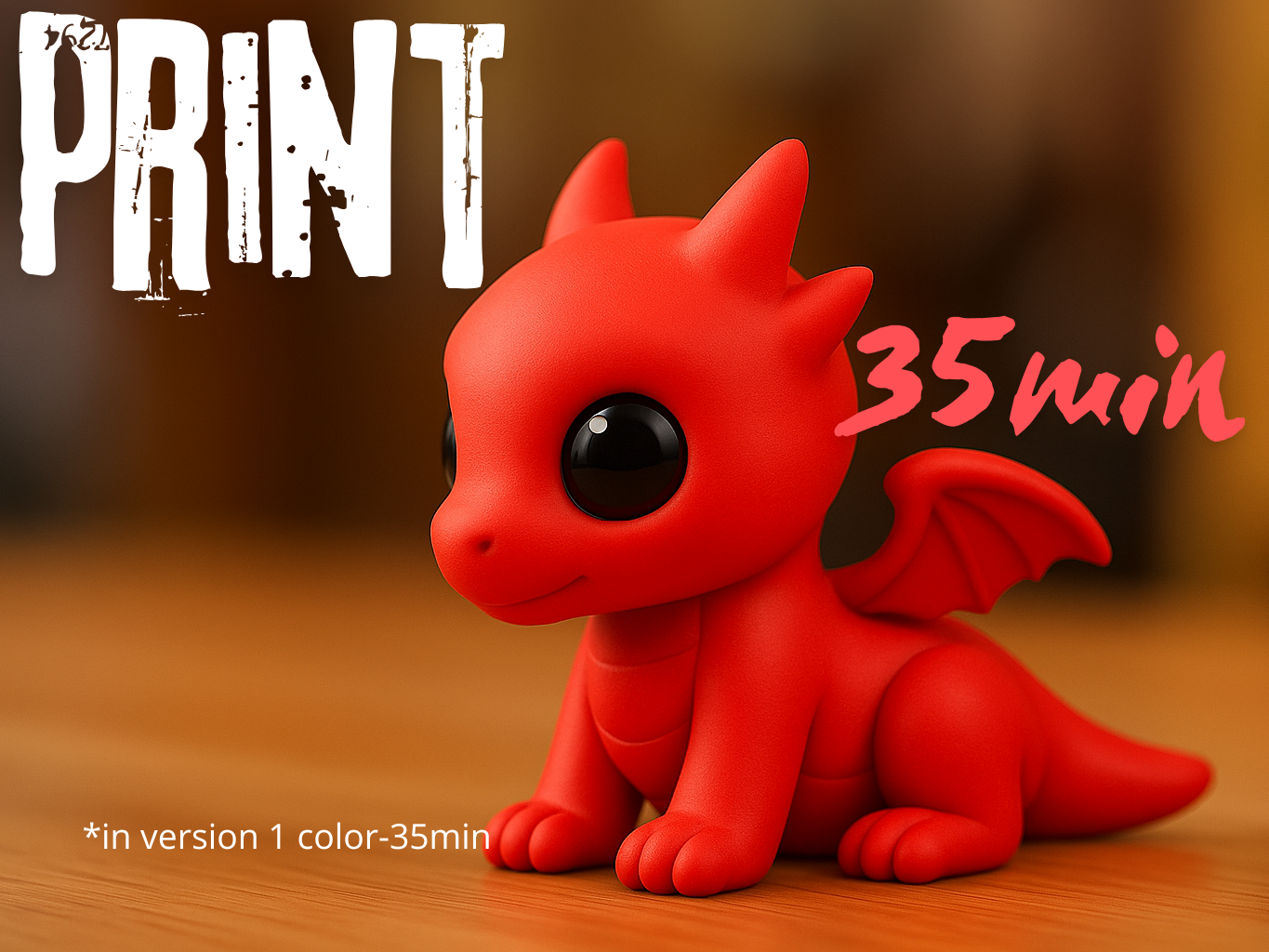 Little not Sleep dragon - Keychain 3D model by GlitchMaker