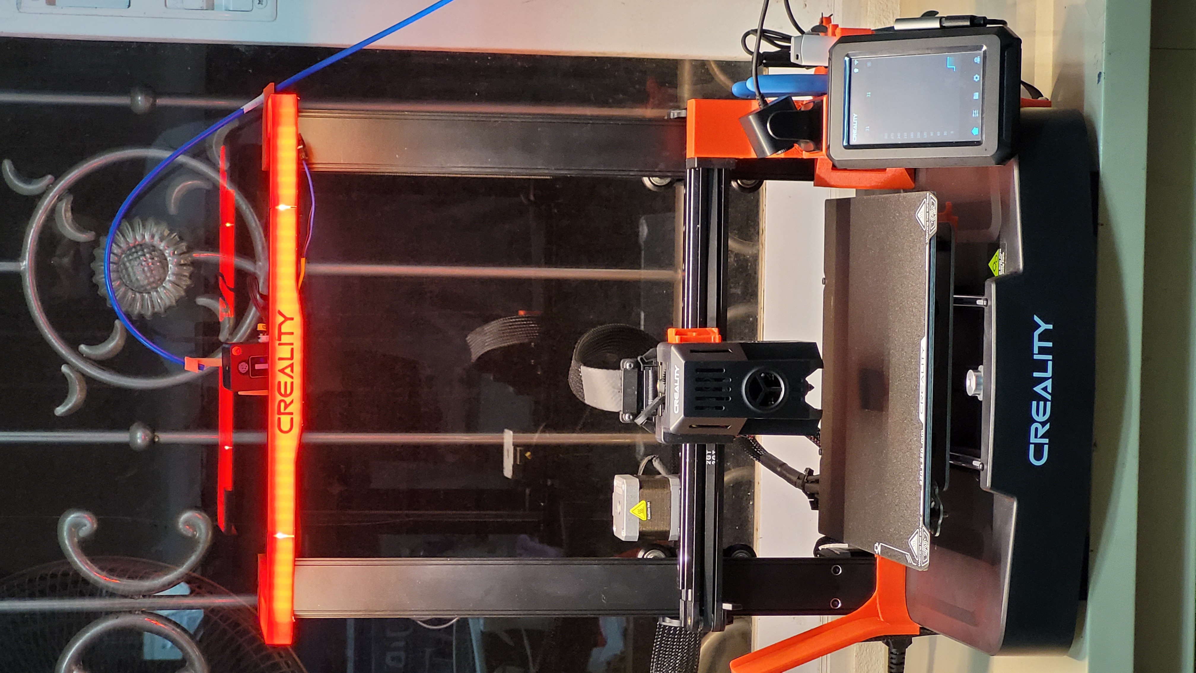 LED Light Bar for Ender 3 V3 KE with PTFE Tube Holder 3D model thumbnail
