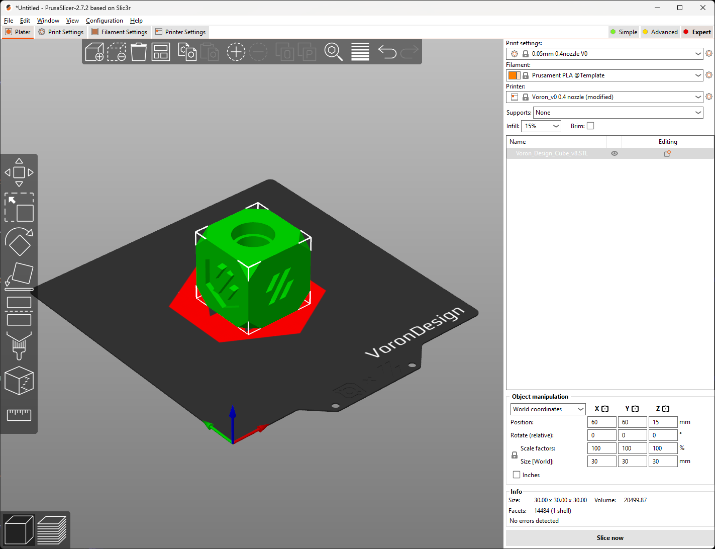 Custom LDO Voron 0 flex plate for PrusaSlicer and Cura