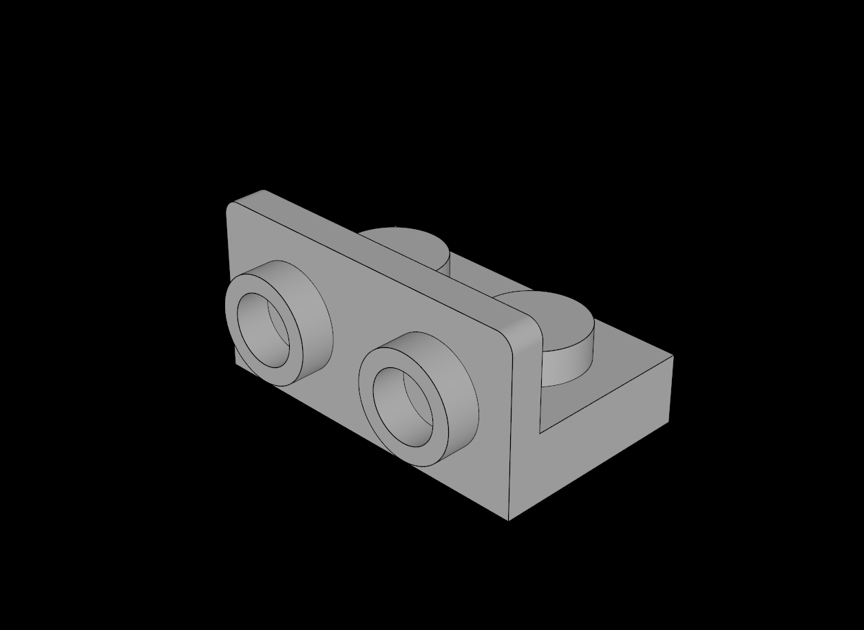 Lego Compatible (99780.dat) Bracket  1 x  2 -  1 x  2 Up