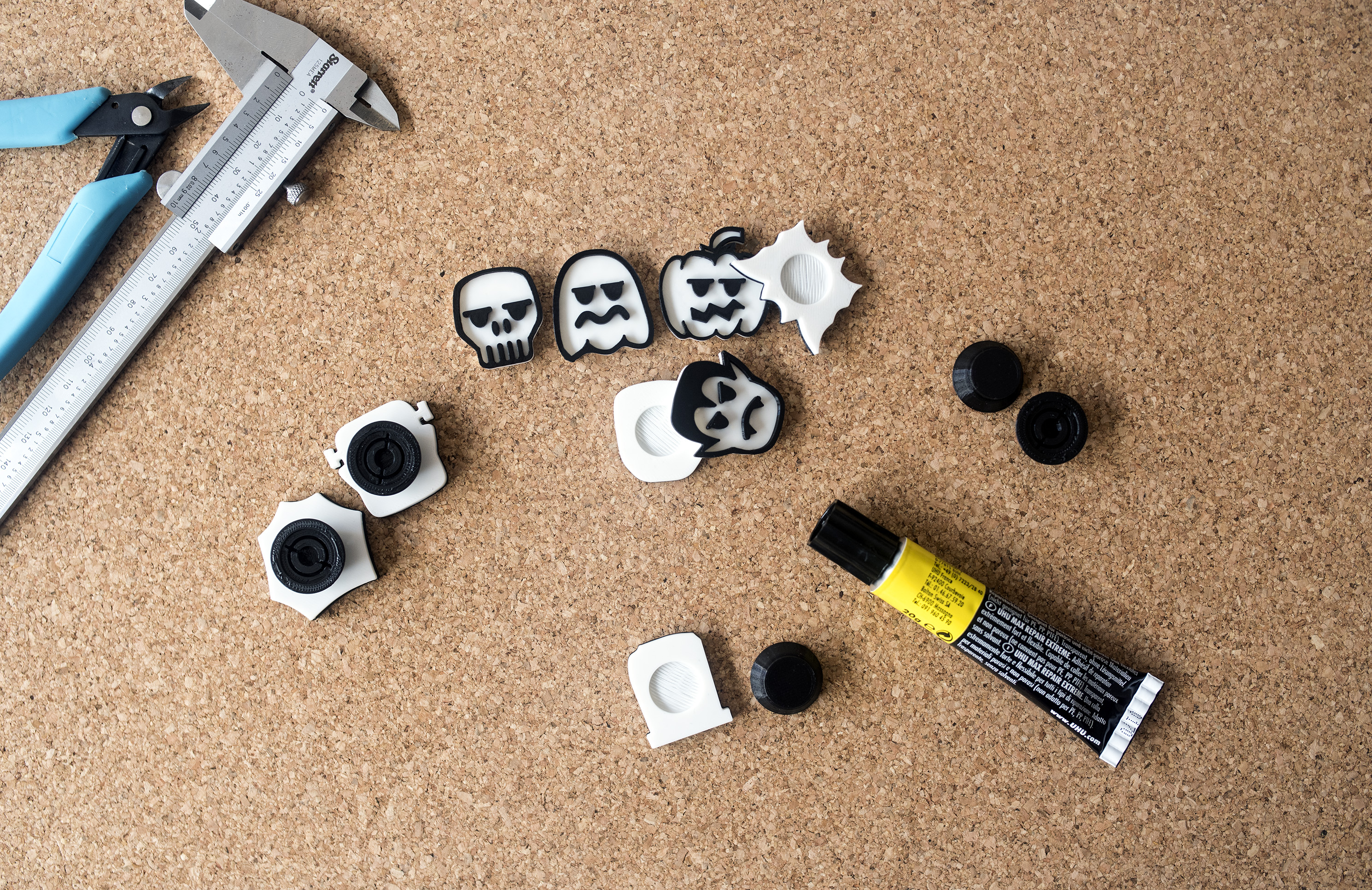 Miniatura 4 do modelo 3D Spooky 3D printer knobs collection - HALLOWEEN