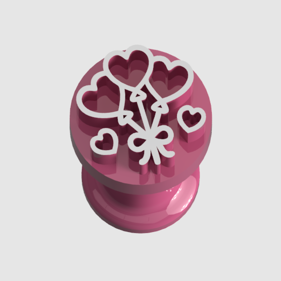 Marker stamp for brigadeiros and sweets - 3 hearts