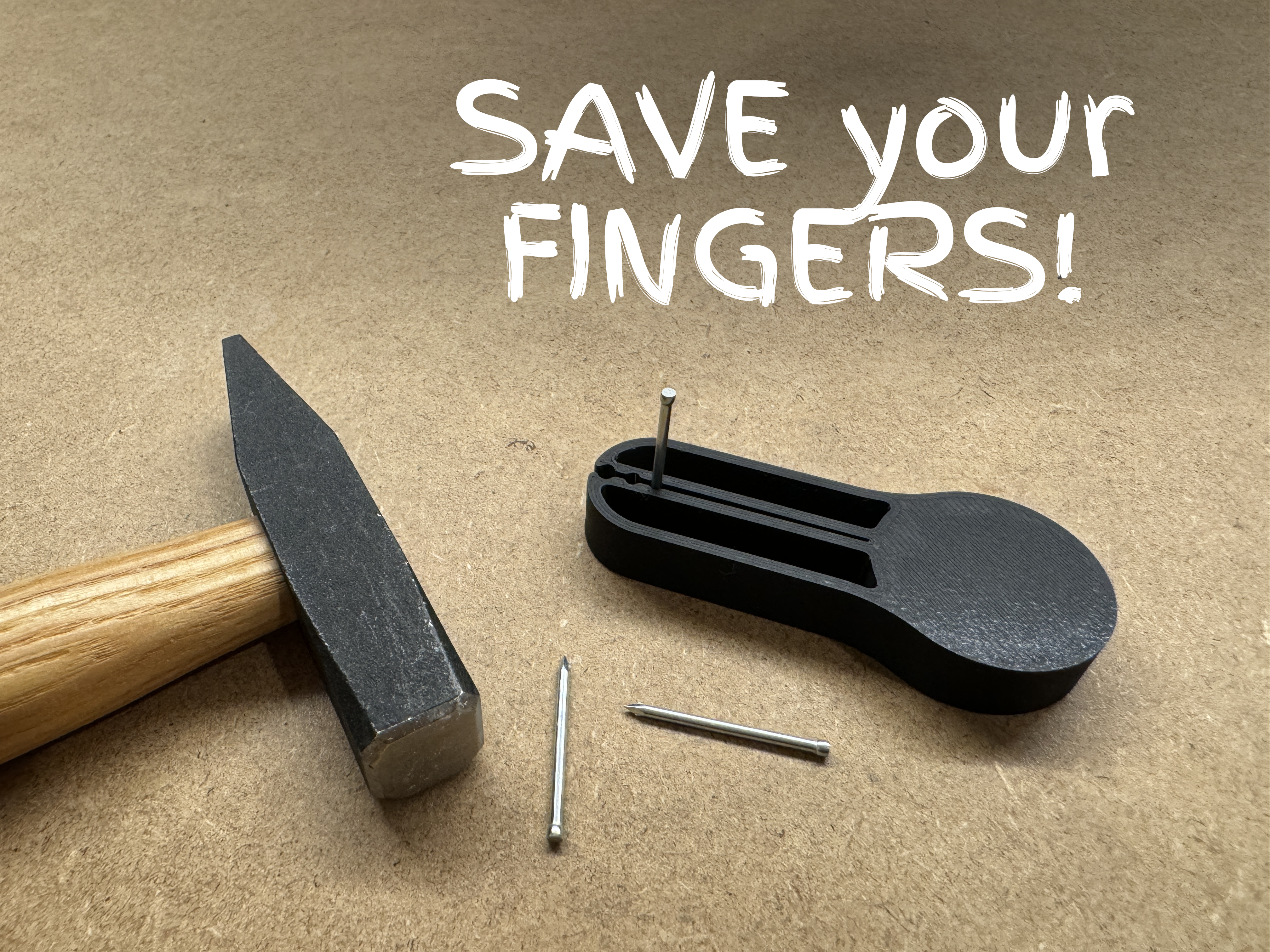 Nail tool - Save your fingers! by Prntmkr, Download free STL model