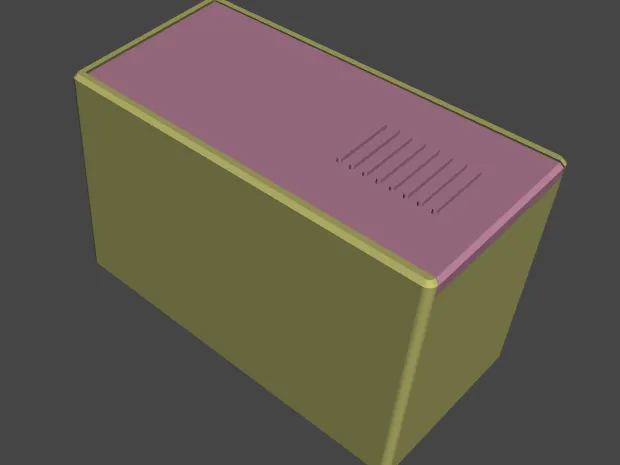 Caja para baterías, modelo paramétrico en FreeCAD