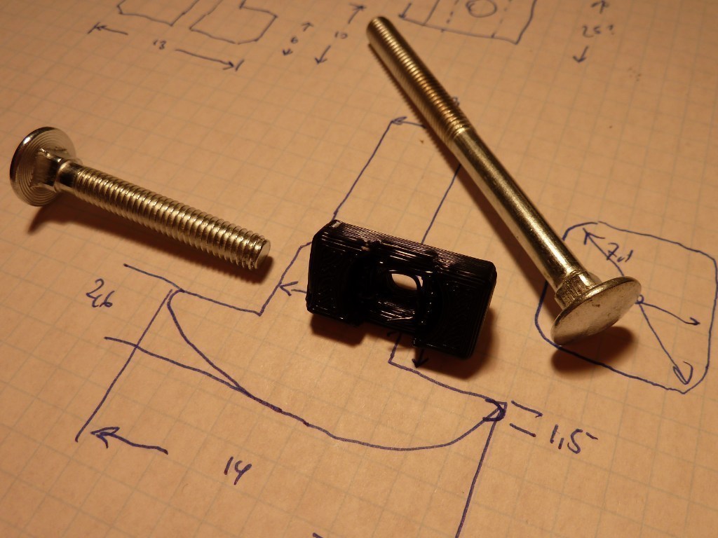 T Slot Nut 8mm for common 6mm carriage bolts by Area51 Download free