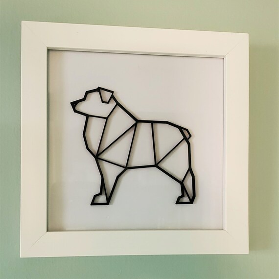 Australian Shepherd low poly 2d
