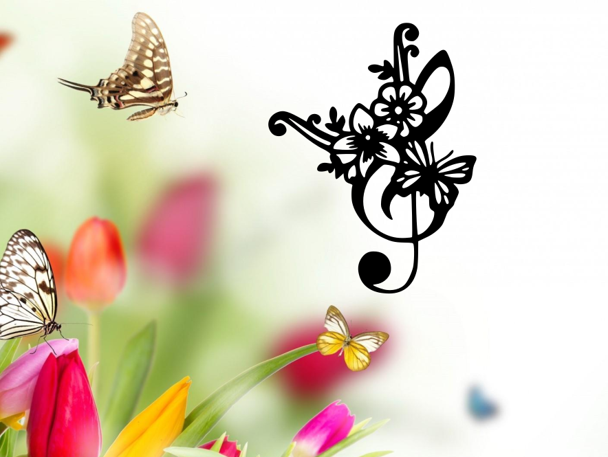 Elegant Violin Key Wall Art