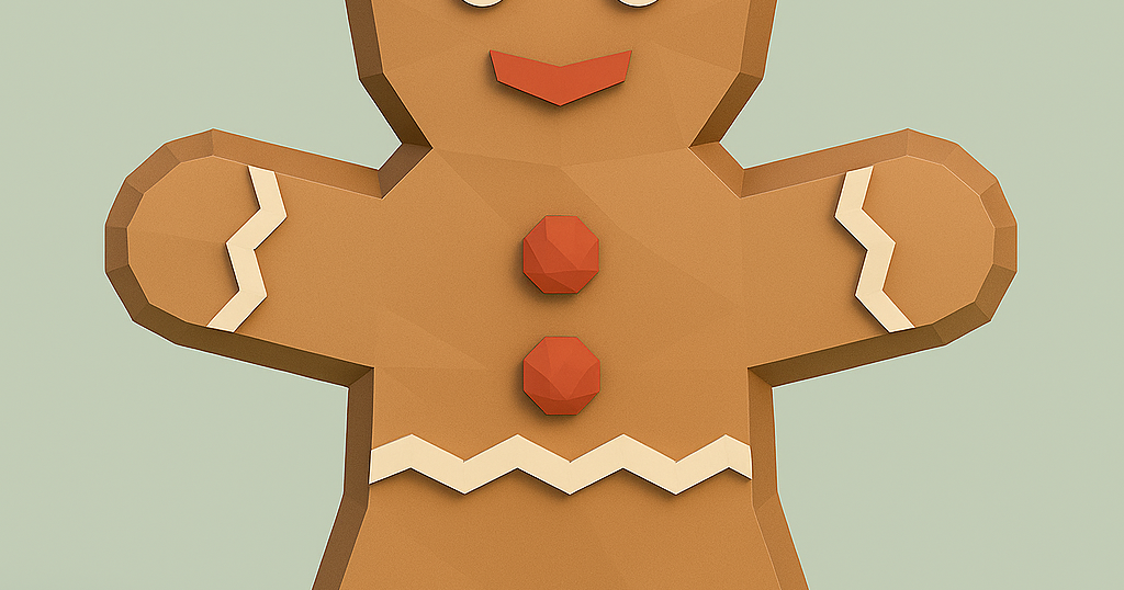Low Poly Gingerbread Man 3D Model by LowPolyFigures | Download free STL ...
