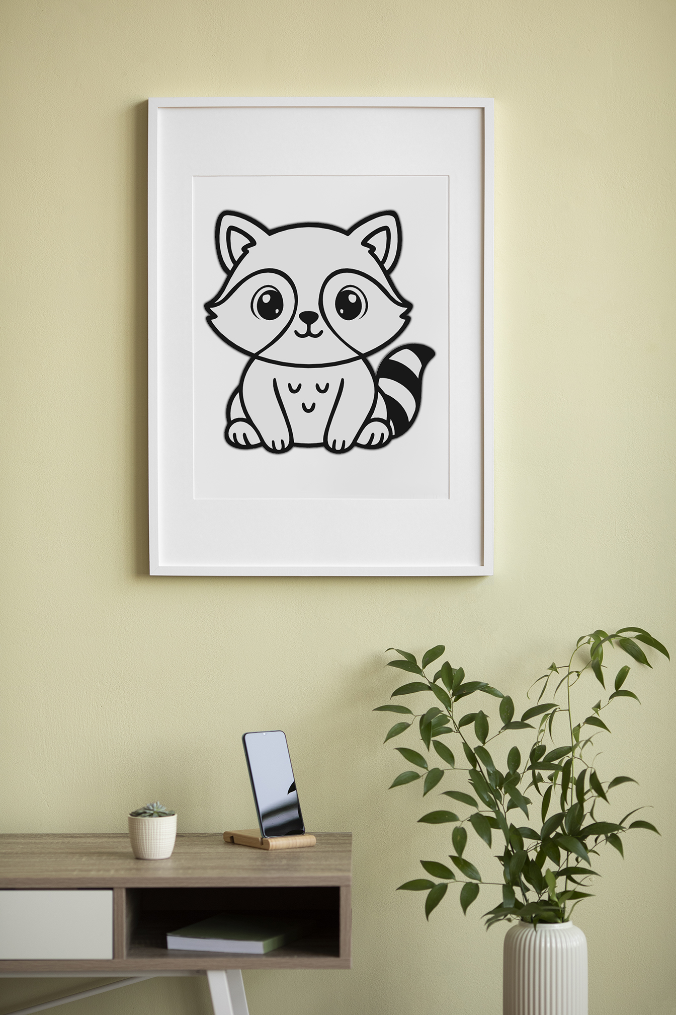 Cute Racoon Wall Art