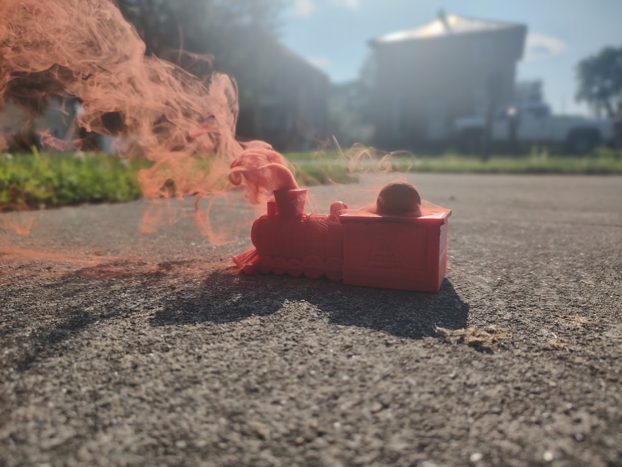Firework Smoke Ball Train (PRINT IN PLACE)