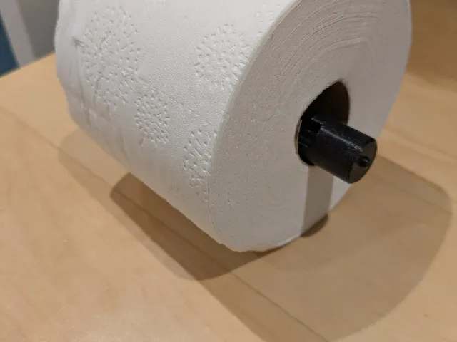 Replacement spring-loaded toilet roll spindle