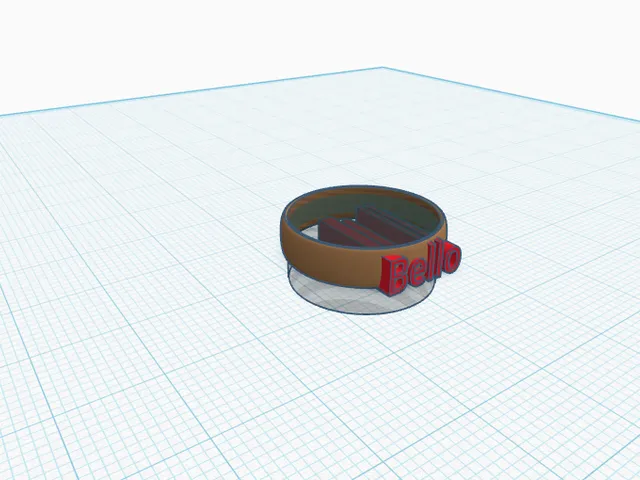 Ring with text Bello