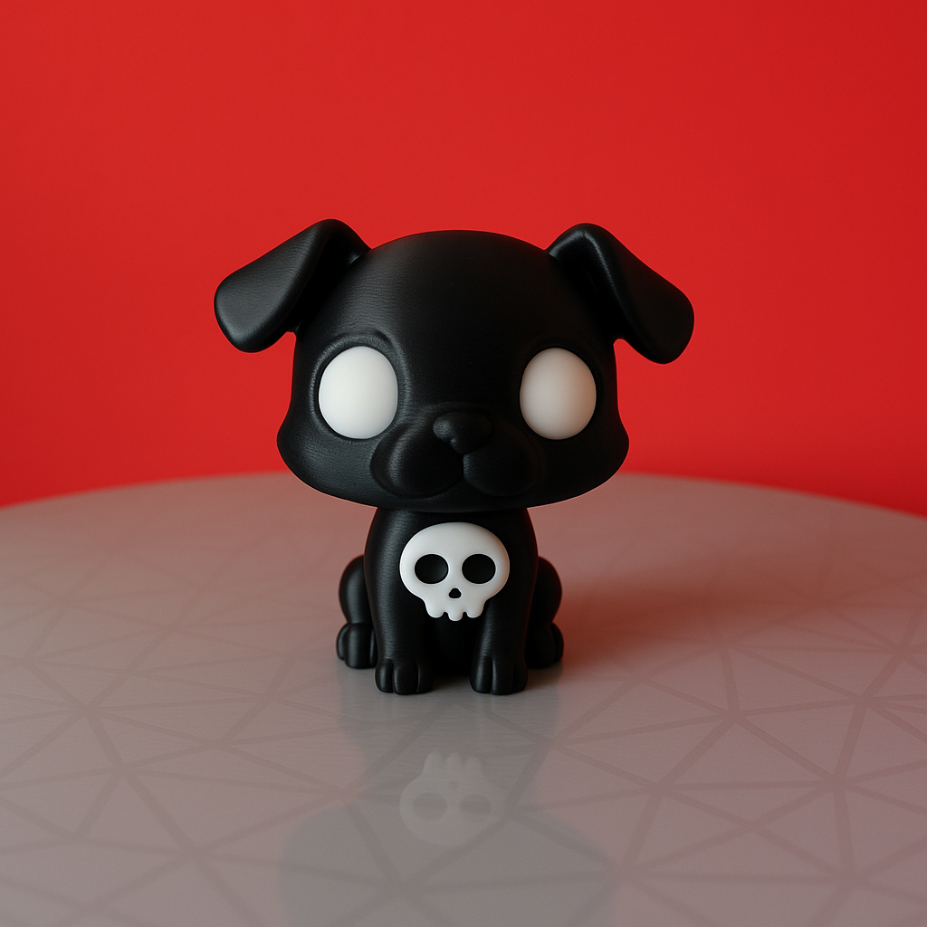 Dark Puppy – Cute Skull Figurine