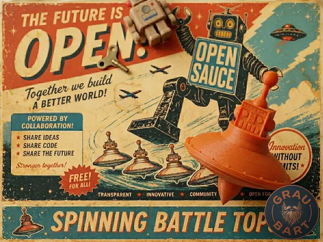 Bolt’s Open Sauce Vanguard – The Spinning Battle Top - or the WOBBLER - with NO LAUNCHER