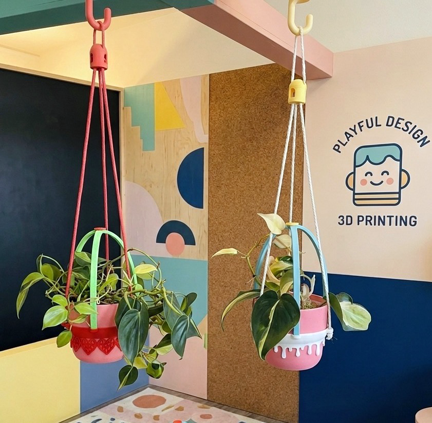Modular hanging system for the IKEA FÖRENLIG 9cm plant pot