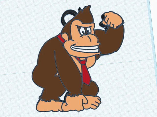 Donkey Kong Keychain (flat)