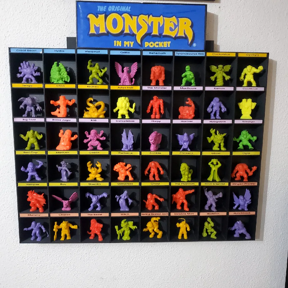 Monster in My Pocket Display Board (series 1 - 48 slots) by cinci