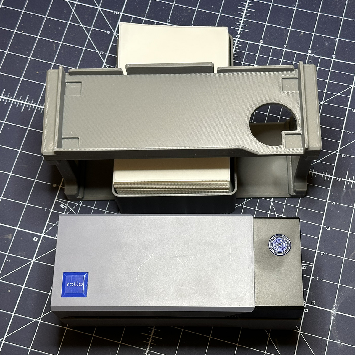 Rollo USB thermal printer stand for fanfold 4"×6" labels