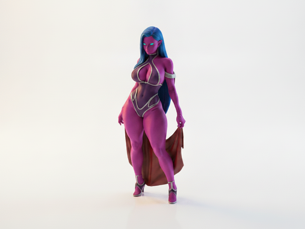 Elf Bikini Fantasy Figurine 3D Printable