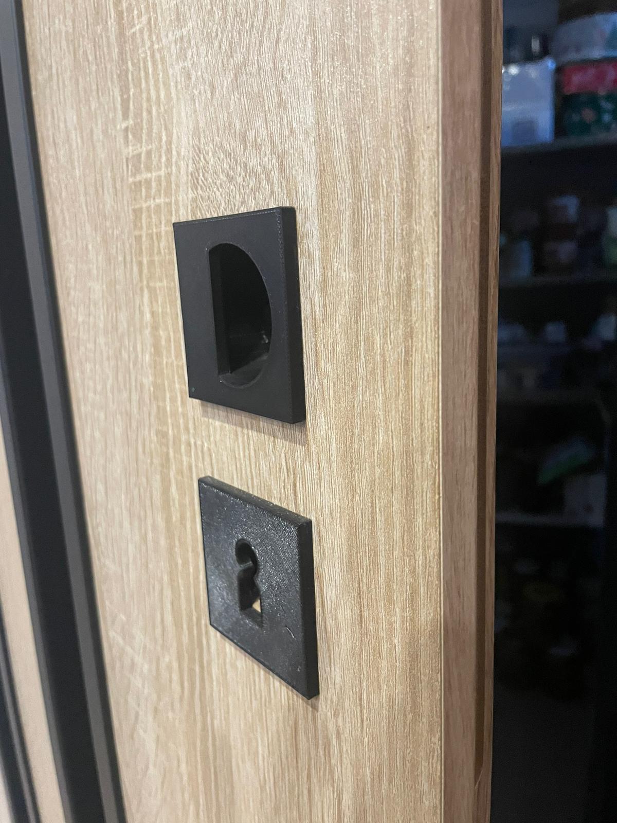 recessed door rosette, zapuštěná rozeta dveří