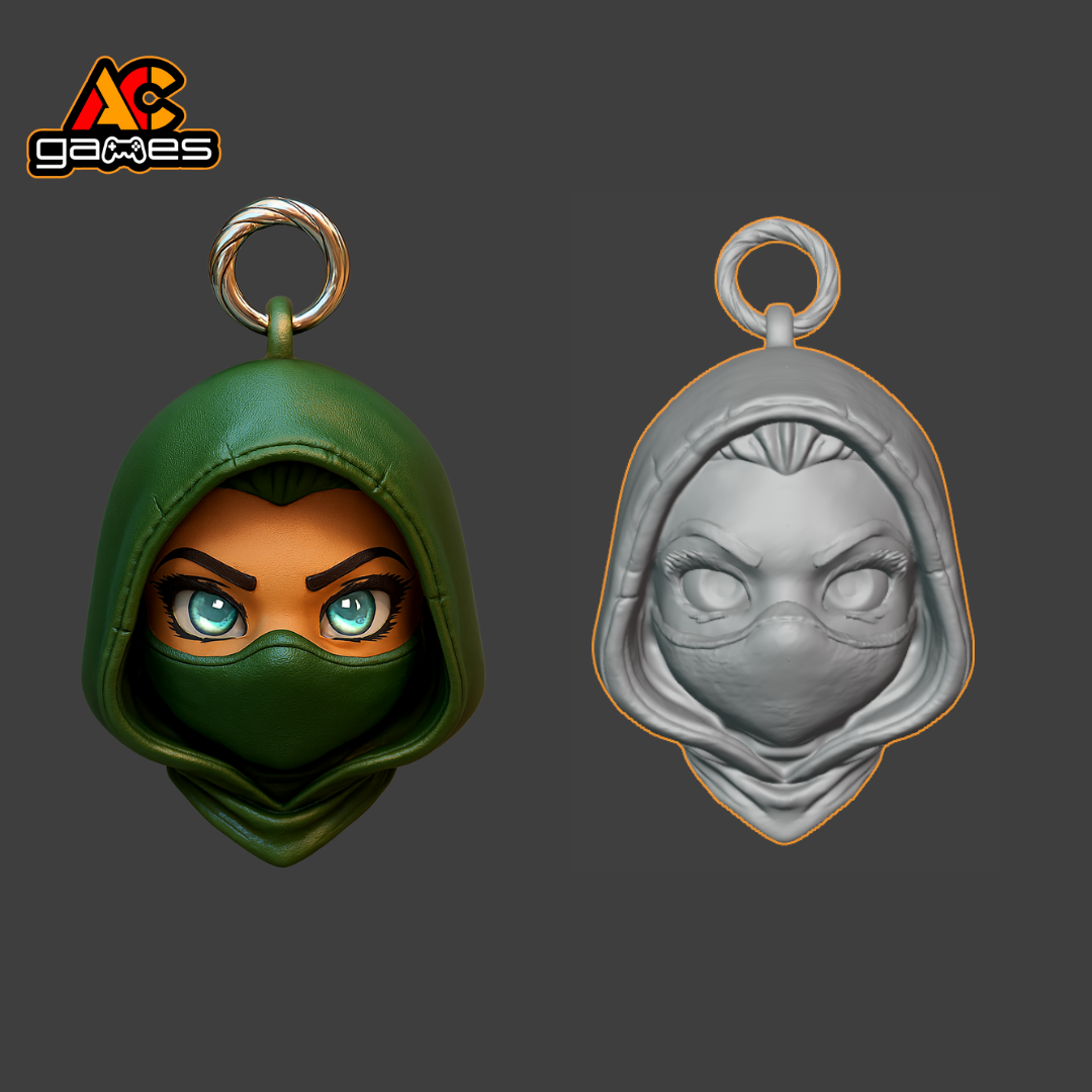 Jade Keychain Chibi Style