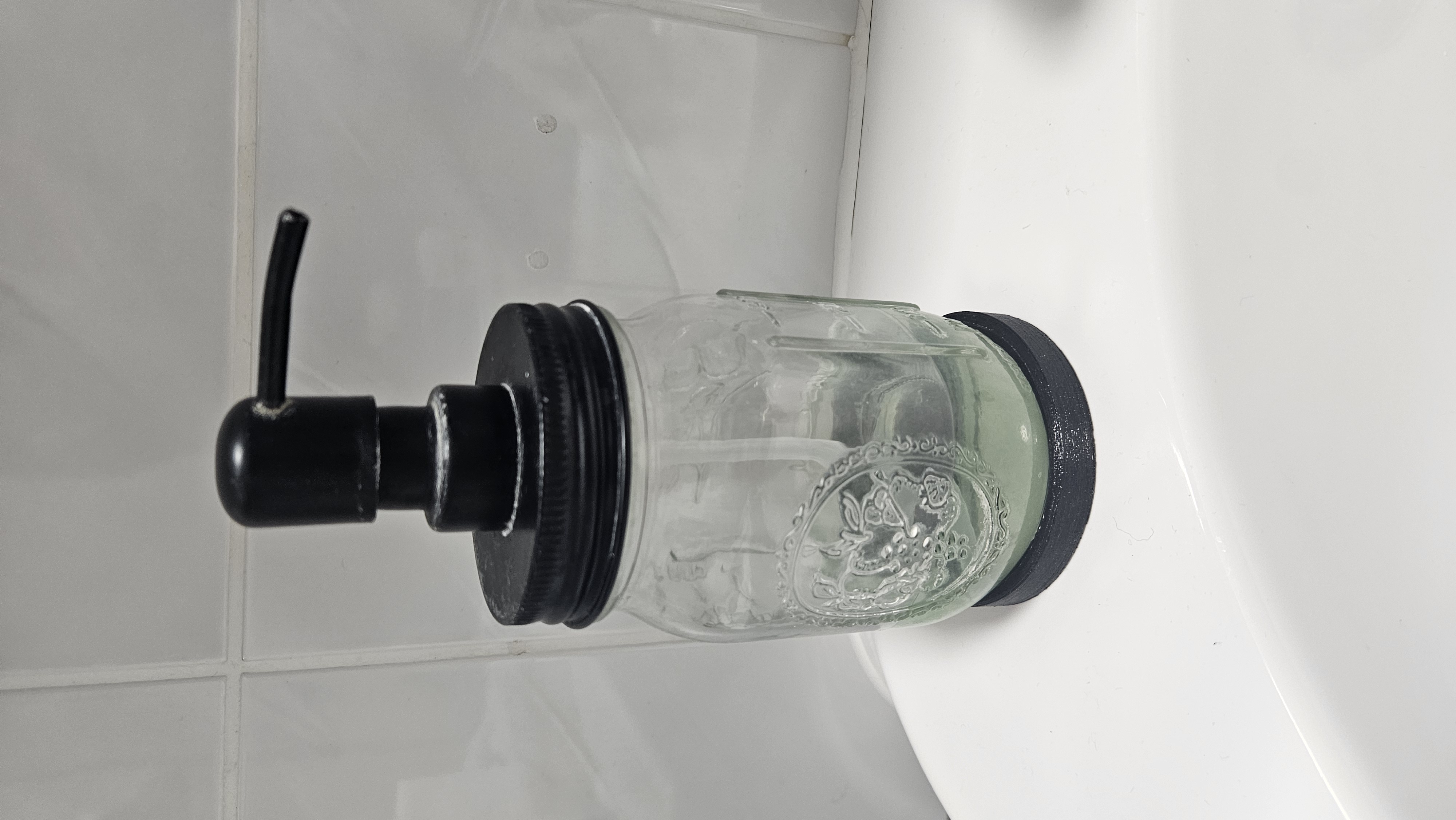 Trivet / Coaster / Untersetzer for Soap Dispenser in preserving jar optic